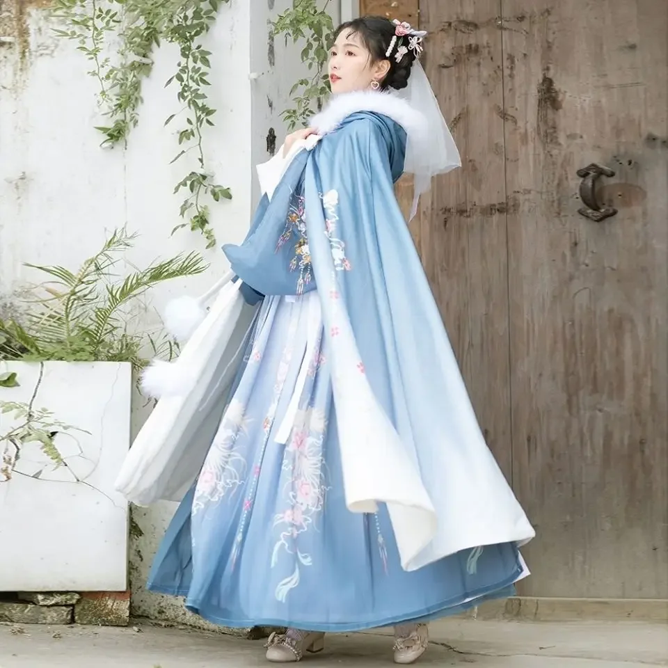 Traditional Hanfu Cloak Women Winter Printed Plush Thickened Mid Length Coat Fairy Daily Style Traditional Chinese Clothing
Traditional Hanfu Cloak Women Winter Printed Plush Thickened Mid Length Coat Fairy Daily Style Traditional Chinese Clothing
