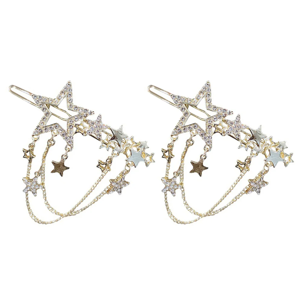 2 Pcs Hairpin Tassels Barrette Rhinestone Stars Clip Girls Hairpins Side Accessory Decor Retro
2 Pcs Hairpin Tassels Barrette Rhinestone Stars Clip Girls Hairpins Side Accessory Decor Retro