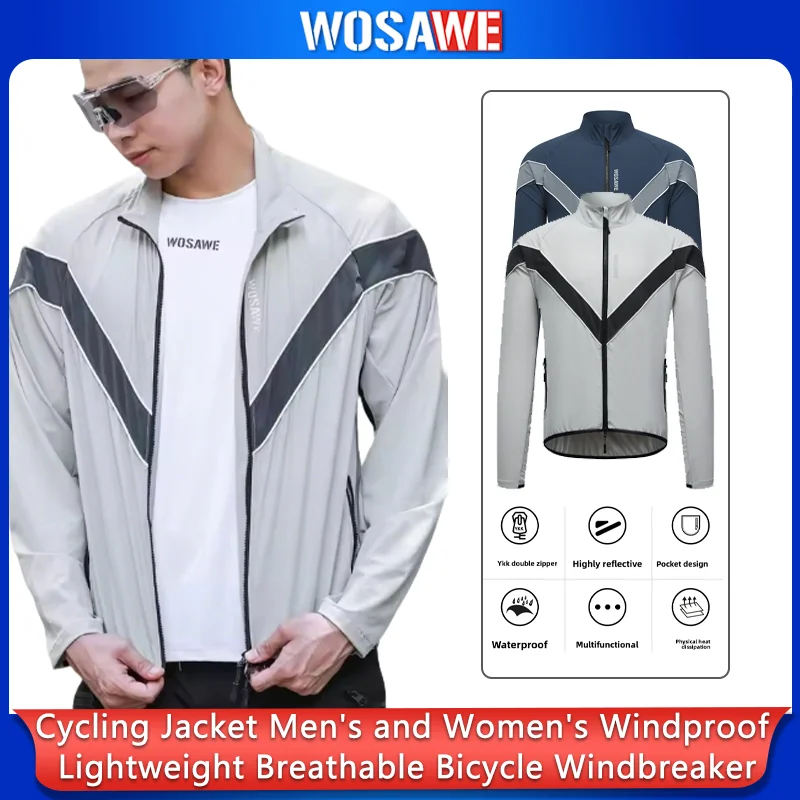 WOSAWE Cycling Jacket Men Women Windproof Lightweight Breathable MTB Bicycle Windbreaker Road Bike Jersey
WOSAWE Cycling Jacket Men Women Windproof Lightweight Breathable MTB Bicycle Windbreaker Road Bike Jersey