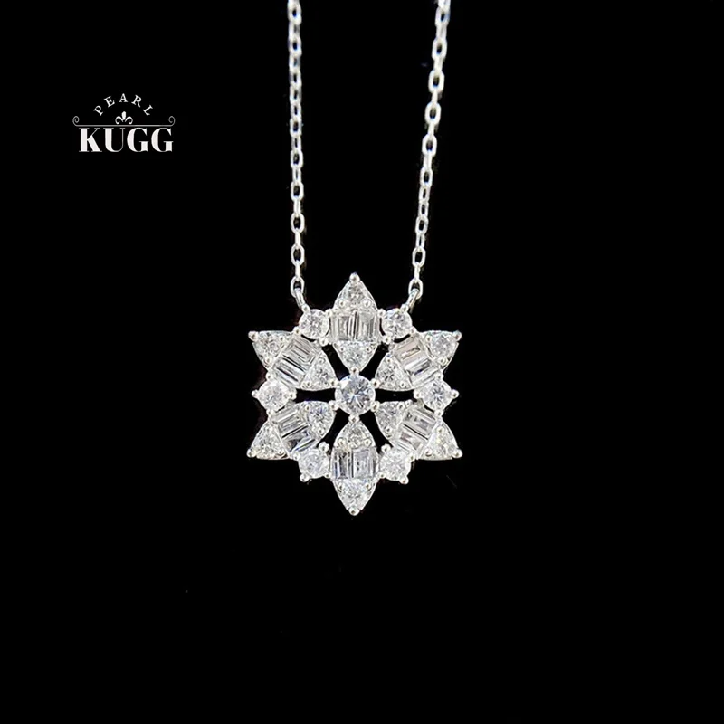 KUGG 100% 18K White Gold Necklace Romantic Style 0.50carat Real Natural Diamond Pendant Necklace for Women High Party Jewelry
KUGG 100% 18K White Gold Necklace Romantic Style 0.50carat Real Natural Diamond Pendant Necklace for Women High Party Jewelry