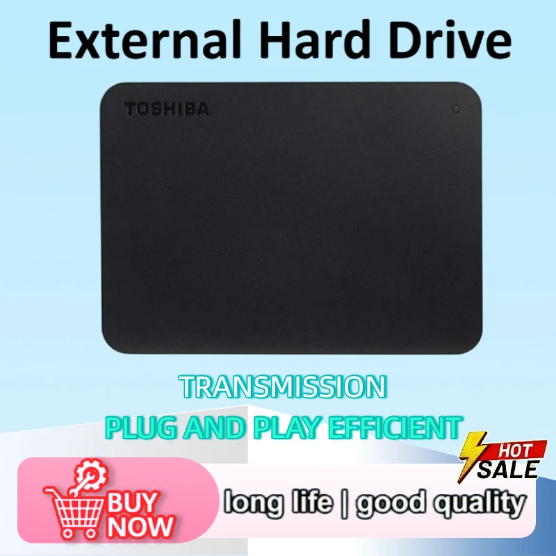 NEW Portable For Toshiba Canvio Basics A3 Portable HDD USB3.0 High Speed External Hard Disk 500GB 1TB 2TB Black
NEW Portable For Toshiba Canvio Basics A3 Portable HDD USB3.0 High Speed External Hard Disk 500GB 1TB 2TB Black