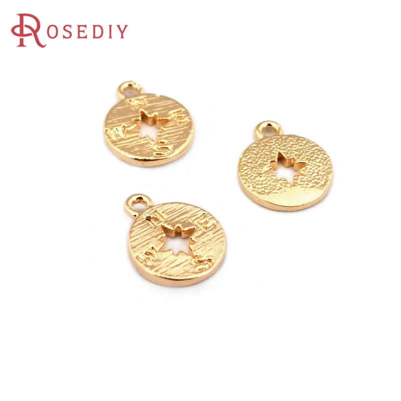10PCS 18K Gold Color Brass Round Charms Pendants High Quality Jewelry Making Supplies Necklace Earrings Accessories for Women
10PCS 18K Gold Color Brass Round Charms Pendants High Quality Jewelry Making Supplies Necklace Earrings Accessories for Women