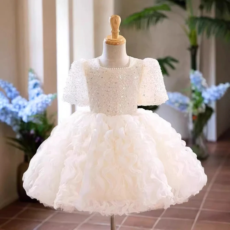2026 Children White Formal Dress Girls Princess Gown Tutu Kids Fashion Birthday Flower Girl Host Piano Performance Costume
2026 Children White Formal Dress Girls Princess Gown Tutu Kids Fashion Birthday Flower Girl Host Piano Performance Costume