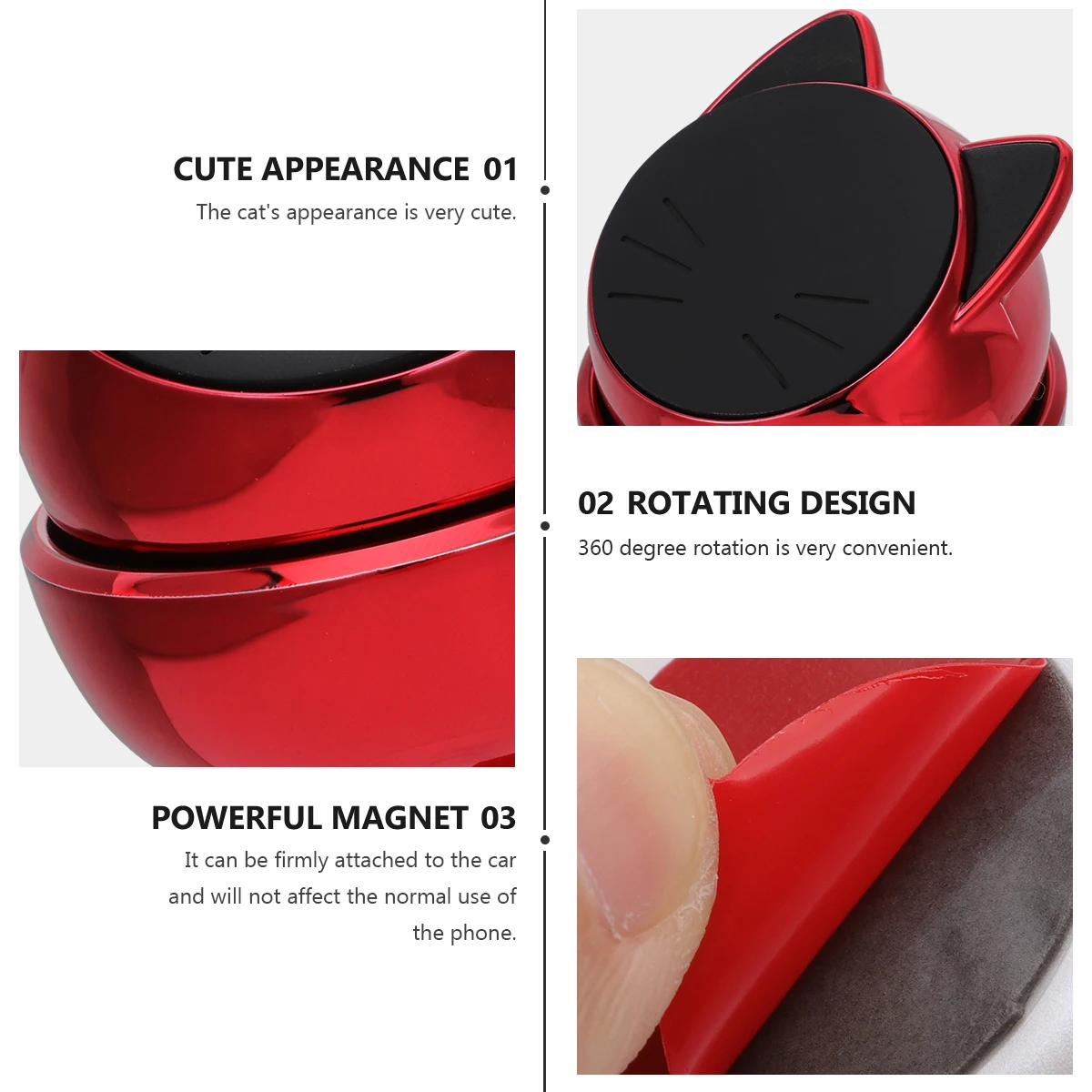 Car Phone Holder Magnetic Alloy Vent Suction Cup Bracket Universal Rotating Design Anti Vibration PHONE Support Cat Shape
Car Phone Holder Magnetic Alloy Vent Suction Cup Bracket Universal Rotating Design Anti Vibration PHONE Support Cat Shape