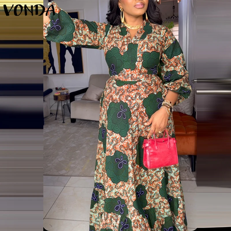 Платье макси VONDA в богемном стиле для женщин больших размеров (до 5XL), с винтажным принтом, для вечеринок, с длинным рукавом, повседневное, свободное, с V-образным вырезом, оверсайз
Платье макси VONDA в богемном стиле для женщин больших размеров (до 5XL), с винтажным принтом, для вечеринок, с длинным рукавом, повседневное, свободное, с V-образным вырезом, оверсайз