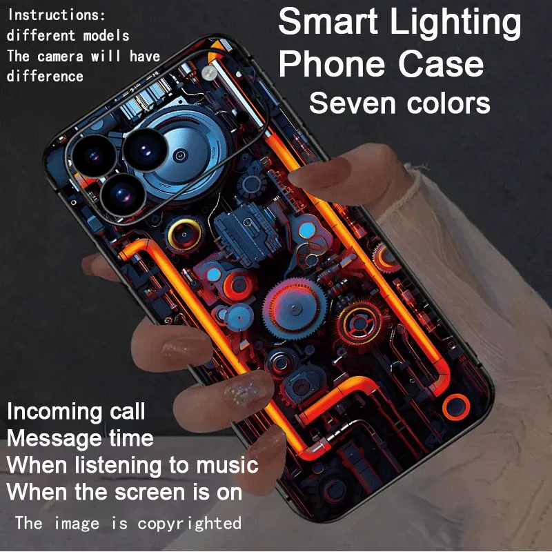 Light Up Phone Colorful Glow Illuminated Phone Case For iPhone 16 Plus 17 Air 13 14 15 16 11 17 11 Pro Max 12 Mini LED Fundas
Light Up Phone Colorful Glow Illuminated Phone Case For iPhone 16 Plus 17 Air 13 14 15 16 11 17 11 Pro Max 12 Mini LED Fundas