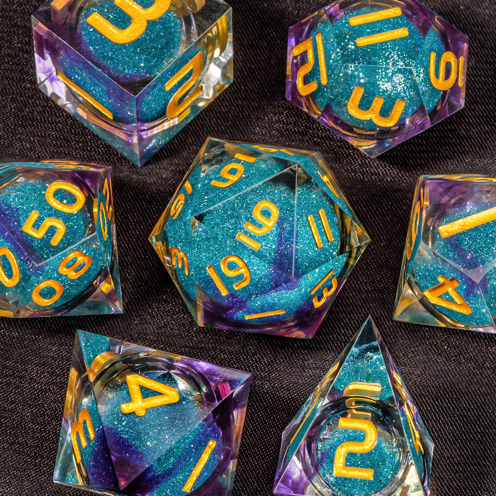 DND Dice Set D&D, Liquid Core Sharp Edged Dice Set Dungeons and Dragons, Purple Polyhedral Resin Dice Set for Role Playing Game
DND Dice Set D&D, Liquid Core Sharp Edged Dice Set Dungeons and Dragons, Purple Polyhedral Resin Dice Set for Role Playing Game