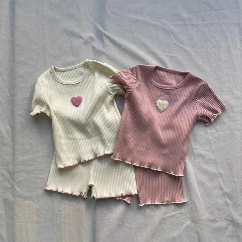 2025 Summer New Baby Short Sleeve Home Clothes Set Girls Sweet Heart Tops + Shorts 2pcs Suit Toddler Cotton Comfortable Outfits
2025 Summer New Baby Short Sleeve Home Clothes Set Girls Sweet Heart Tops + Shorts 2pcs Suit Toddler Cotton Comfortable Outfits
