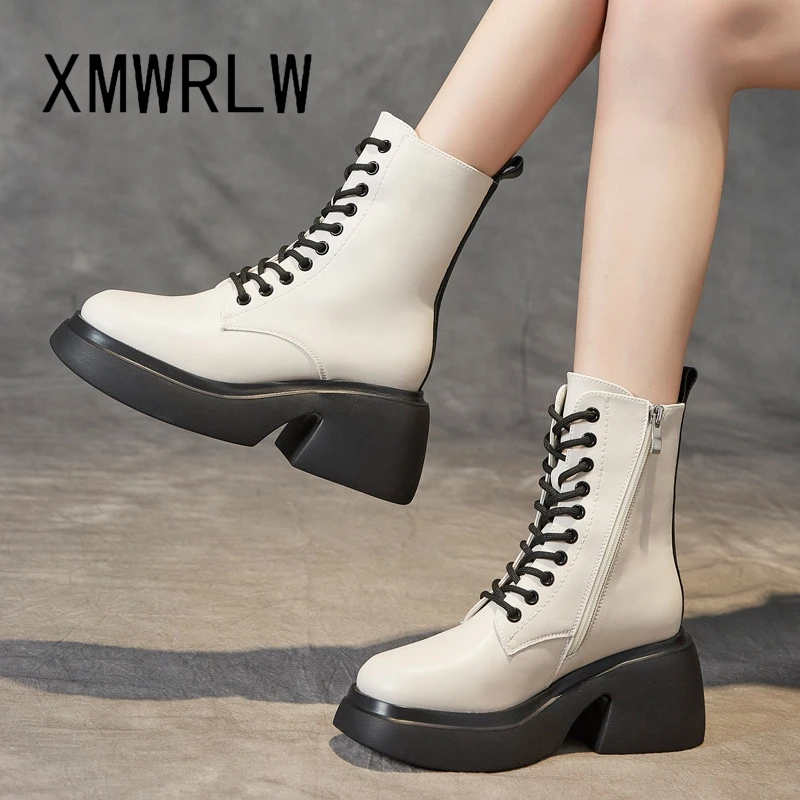 XMWRLW Women's Ankle Boots Autumn Shoes Genuine Leather Fashion High Heels Ladies Ankle Boots Women Autumn Boot Non-Slip Shoes
XMWRLW Women's Ankle Boots Autumn Shoes Genuine Leather Fashion High Heels Ladies Ankle Boots Women Autumn Boot Non-Slip Shoes