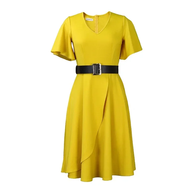 Polyester African Dresses for Women Summer African Women Short Sleeve V-neck Yellow Blue Knee-length Dress African Clothes S-3XL
Polyester African Dresses for Women Summer African Women Short Sleeve V-neck Yellow Blue Knee-length Dress African Clothes S-3XL