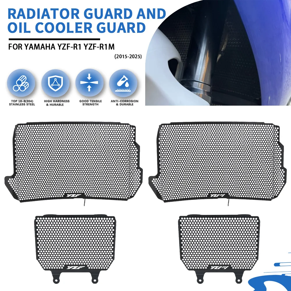 Motorcycle Accessories Radiator Guard Grille Cover Oil Cooler Protection YZF R1 R1M For Yamaha YZFR1 YZFR1M 2015-2025 2024 2023
Motorcycle Accessories Radiator Guard Grille Cover Oil Cooler Protection YZF R1 R1M For Yamaha YZFR1 YZFR1M 2015-2025 2024 2023