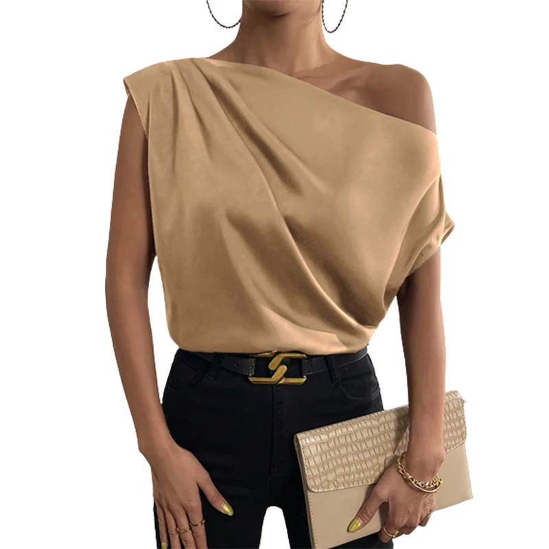 Lemongor Female Stylish Asymmetric Solid Color One-Shoulder T-Shirts 2023 Summer Daily Causal Office Tops for Women
Lemongor Female Stylish Asymmetric Solid Color One-Shoulder T-Shirts 2023 Summer Daily Causal Office Tops for Women