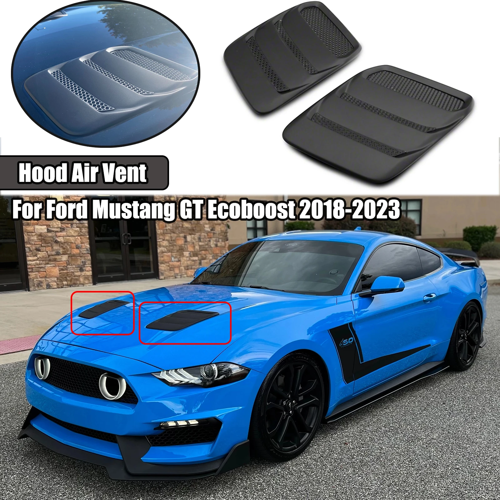 For Ford Mustang 2018 2019-2023 Air Design Style Front Bonnet Hood Louver Shutter Air Vent Panel Matte Black Car Accessories
For Ford Mustang 2018 2019-2023 Air Design Style Front Bonnet Hood Louver Shutter Air Vent Panel Matte Black Car Accessories