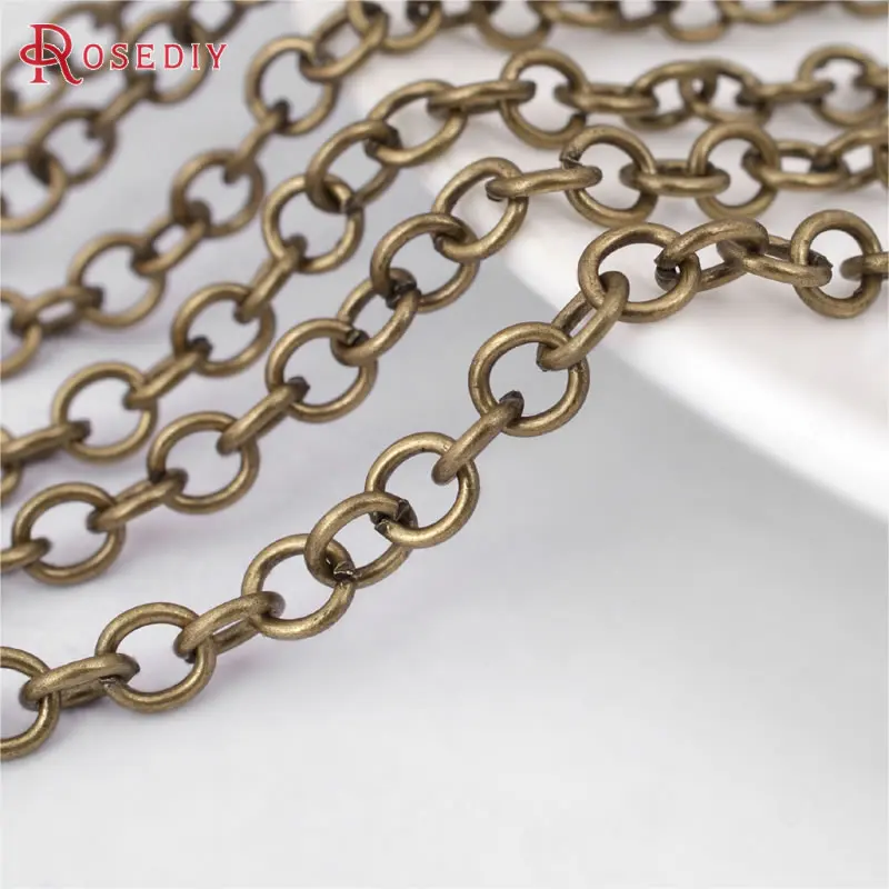 5 Meters Chain Width 4MM Antique Bronze Iron Round Shape Chain Jewelry Making Supplies Necklace Findings Diy Accessories
5 Meters Chain Width 4MM Antique Bronze Iron Round Shape Chain Jewelry Making Supplies Necklace Findings Diy Accessories