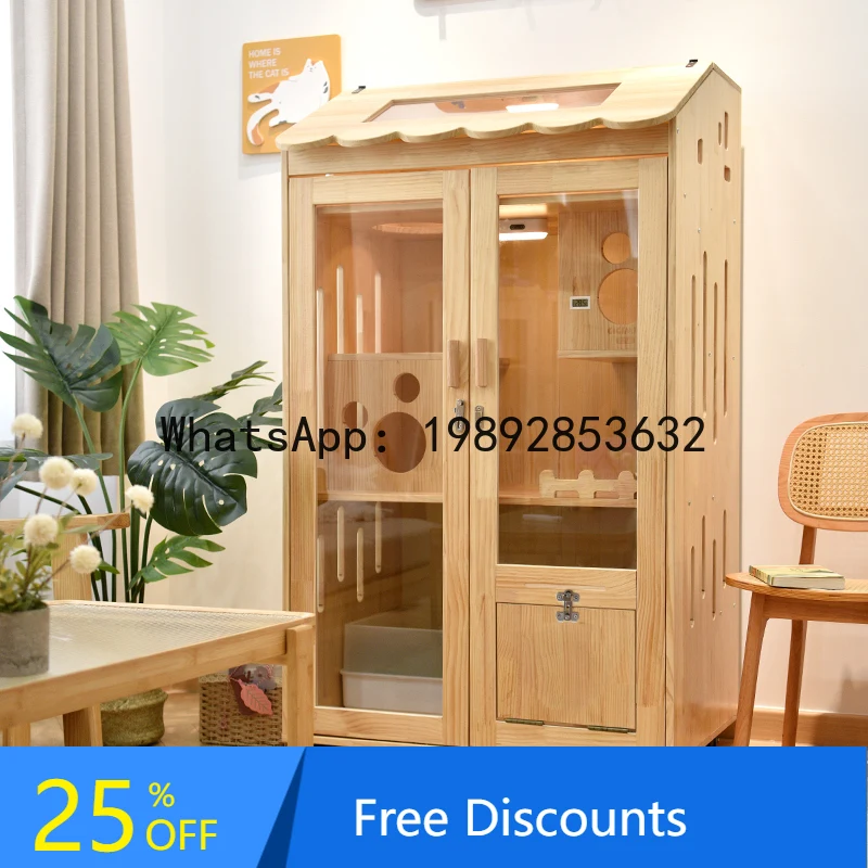 Cat Villa Solid Wood Cat Cage Home Indoor Extra Large Cat Cabinet Villa House Pet
Cat Villa Solid Wood Cat Cage Home Indoor Extra Large Cat Cabinet Villa House Pet