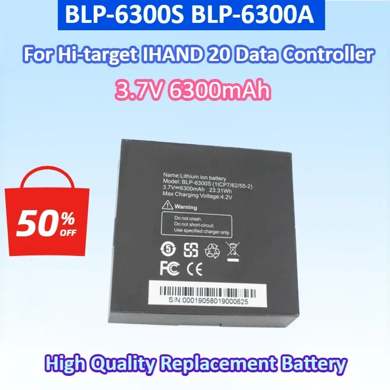 New 3.7V 6300mAh BLP-6300S BLP-6300A Battery for Hi-target IHAND 20 Data Controller Hi-target IHAND 20 Rechargeable Battery
New 3.7V 6300mAh BLP-6300S BLP-6300A Battery for Hi-target IHAND 20 Data Controller Hi-target IHAND 20 Rechargeable Battery