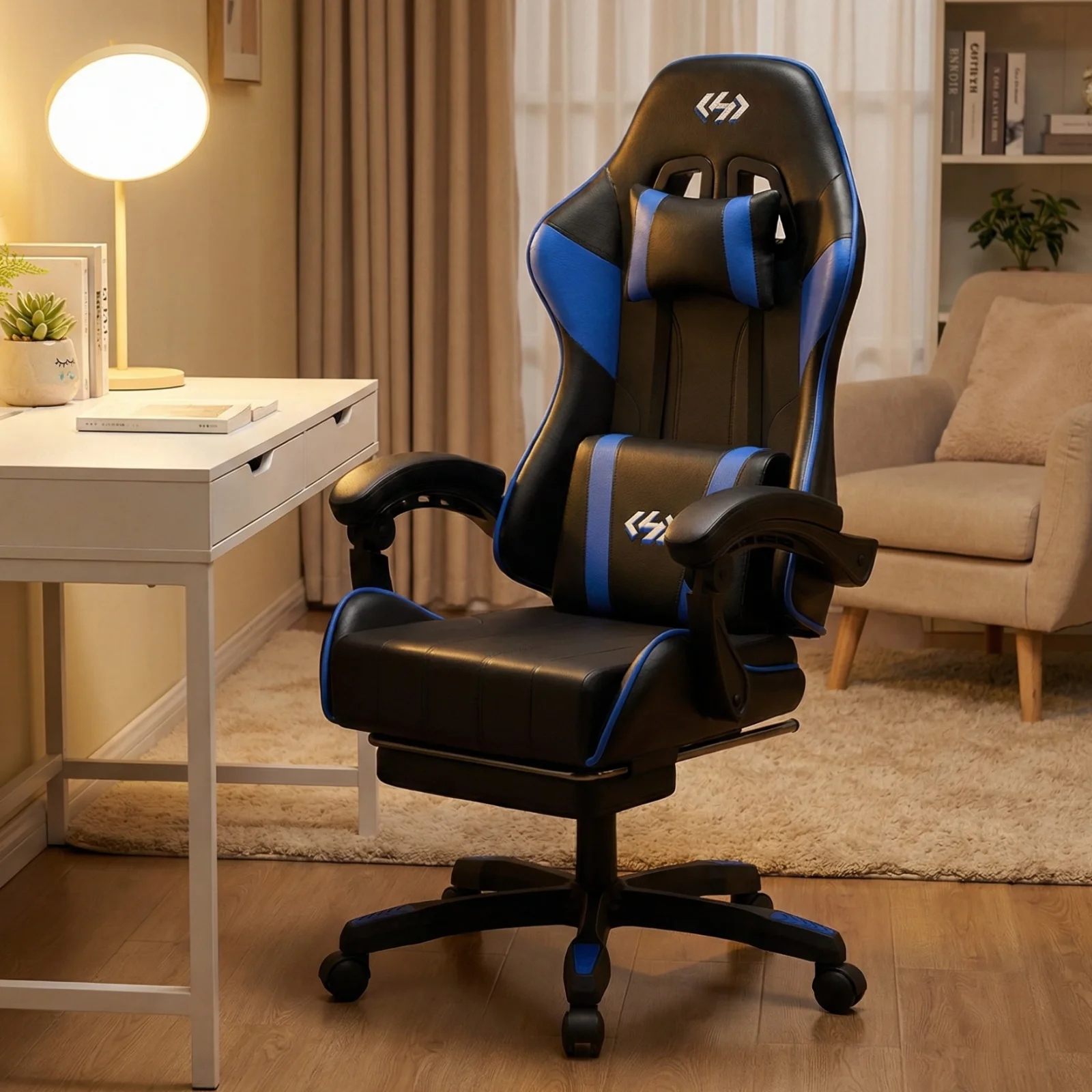 Ergonomic Gaming Chair, Computer Office Chair with Footrest Headrest, Adjustable Height & Backrest Office Chair for Adult
Ergonomic Gaming Chair, Computer Office Chair with Footrest Headrest, Adjustable Height & Backrest Office Chair for Adult