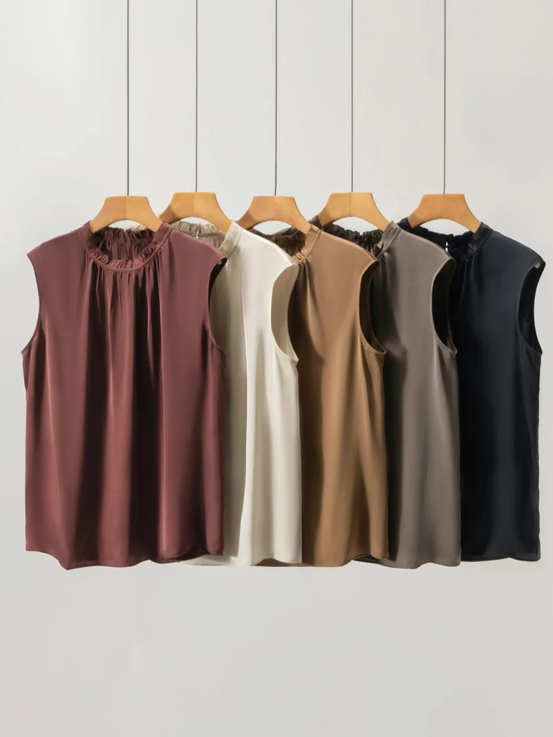 Birdsky, 1PC Women vest tank top sleeveless pullover tops 93% real mulberry silk 7% spandex stretch crepe satin 5 colors. S-1073
Birdsky, 1PC Women vest tank top sleeveless pullover tops 93% real mulberry silk 7% spandex stretch crepe satin 5 colors. S-1073