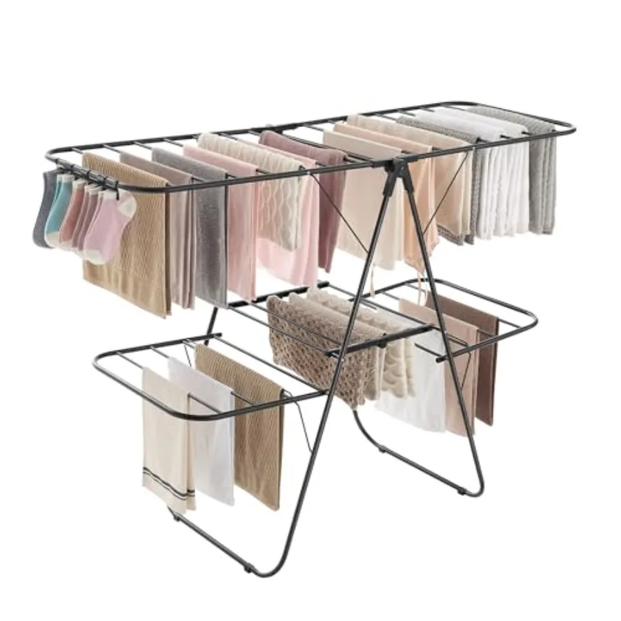 Clothes Drying Rack Foldable 2Level Laundry Drying Rack FreeStanding Laundry Airer with HeightAdjustable Wings 33 Drying Rails
Clothes Drying Rack Foldable 2Level Laundry Drying Rack FreeStanding Laundry Airer with HeightAdjustable Wings 33 Drying Rails