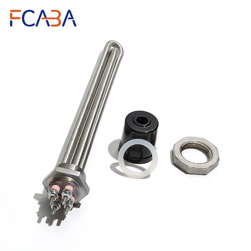 FCABA DN25 32mm Thread Screw Water Heating Element 220V Electric Immersion Heater SUS304 Brewin Resistance 2.5/3.5/4.5/5.5Kw
FCABA DN25 32mm Thread Screw Water Heating Element 220V Electric Immersion Heater SUS304 Brewin Resistance 2.5/3.5/4.5/5.5Kw