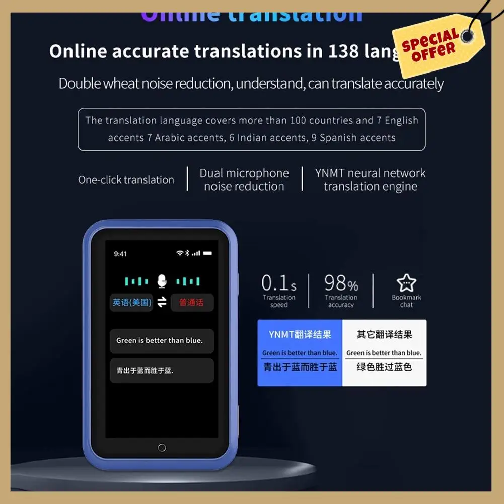Stable Performance-S30 Voice Translator Chatgpt Multi-Language 4G SIM Realtime Translation Device For Travel Learner Intelligent
Stable Performance-S30 Voice Translator Chatgpt Multi-Language 4G SIM Realtime Translation Device For Travel Learner Intelligent