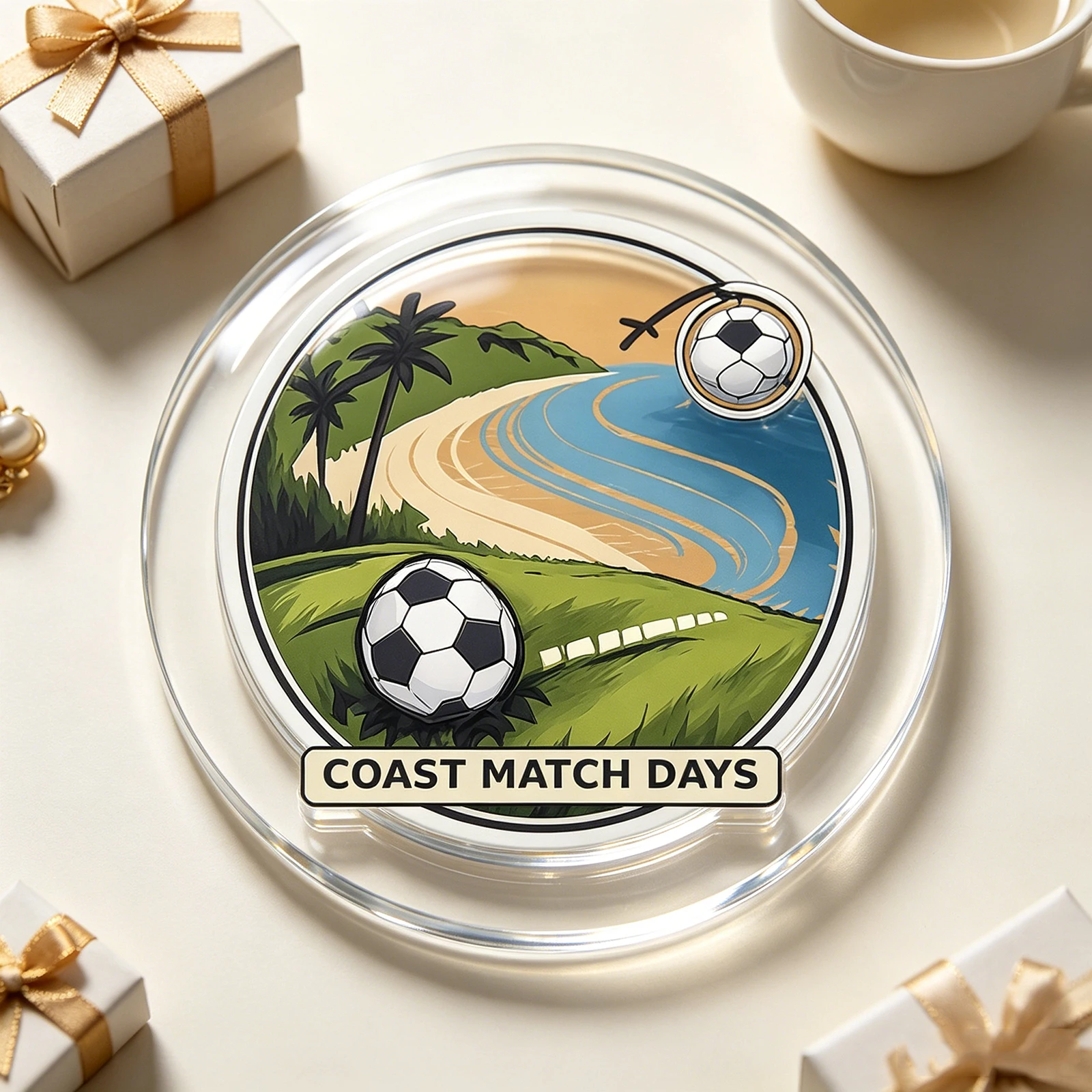Acrylic Coaster Transparent Round Printed Football Coastal Beach Scenery Waterproof Anti Scratch Mat Seaside Travel Lover Gift
Acrylic Coaster Transparent Round Printed Football Coastal Beach Scenery Waterproof Anti Scratch Mat Seaside Travel Lover Gift