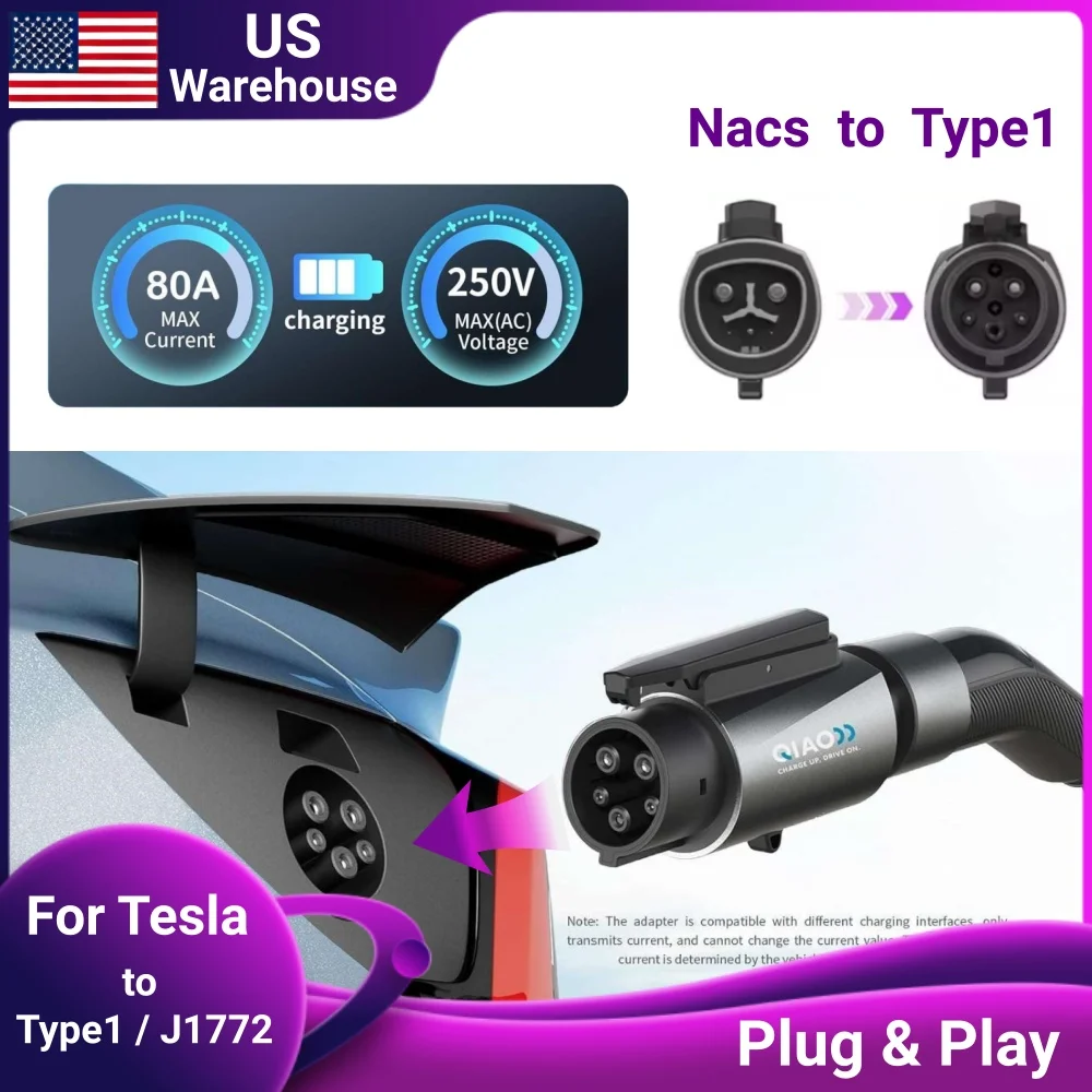 Qiao For Tesla to J1772 Adapter Electric Vehicles For Tesla Charger Adapter NACS to J1772 Adapter Wall Connector (Max 80A, 250V)
Qiao For Tesla to J1772 Adapter Electric Vehicles For Tesla Charger Adapter NACS to J1772 Adapter Wall Connector (Max 80A, 250V)