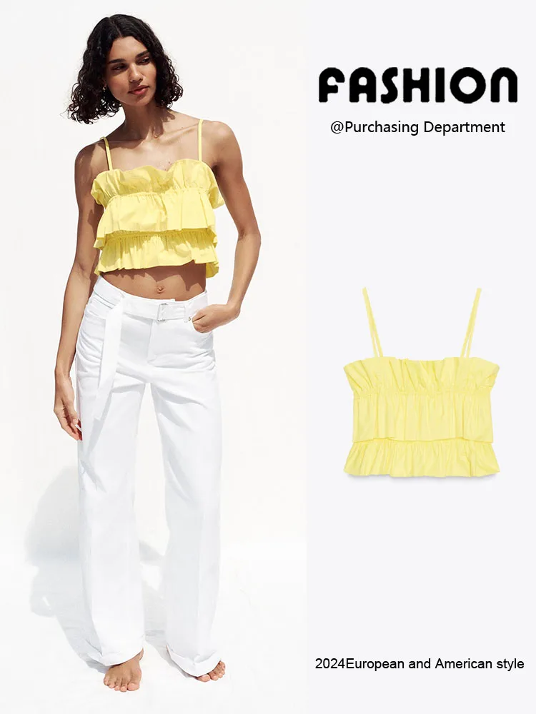 New Summer Women's Faion Silk Blend Svel Strap Straight Collar ort Top Comfortable Versatile Casual Wear
New Summer Women's Faion Silk Blend Svel Strap Straight Collar ort Top Comfortable Versatile Casual Wear