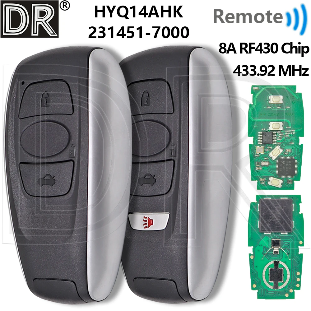 Отличная плата HYQ14AHK 231451-7000 8A чип 433,92 МГц бесконтактный автомобильный дистанционный ключ для Subaru Ascent Legacy WRX Prox Forester Impreza
Отличная плата HYQ14AHK 231451-7000 8A чип 433,92 МГц бесконтактный автомобильный дистанционный ключ для Subaru Ascent Legacy WRX Prox Forester Impreza