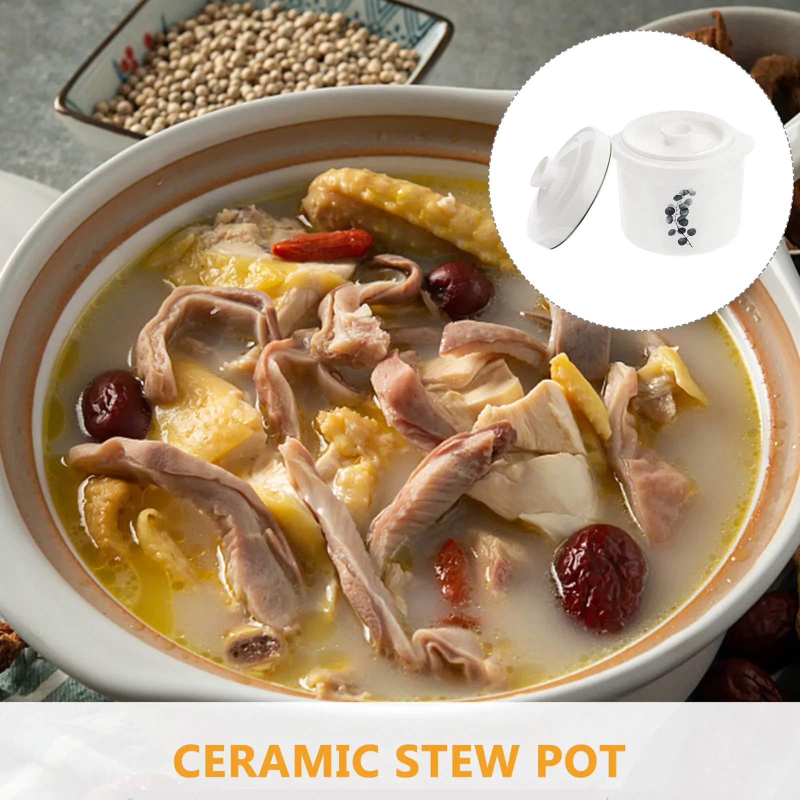 Ceramic Stew Pot Double Handles Covers Elegant European Design Small Size Microwave Oven Steamer Safe Dishwasher Proof Perfect
Ceramic Stew Pot Double Handles Covers Elegant European Design Small Size Microwave Oven Steamer Safe Dishwasher Proof Perfect
