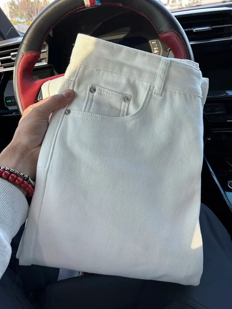 Cleanfit Белые прямые мужские джинсы Свободные широкие брюки для похудения Длинные брюки American Sle High Street Повседневные хлопковые брюки
Cleanfit Белые прямые мужские джинсы Свободные широкие брюки для похудения Длинные брюки American Sle High Street Повседневные хлопковые брюки