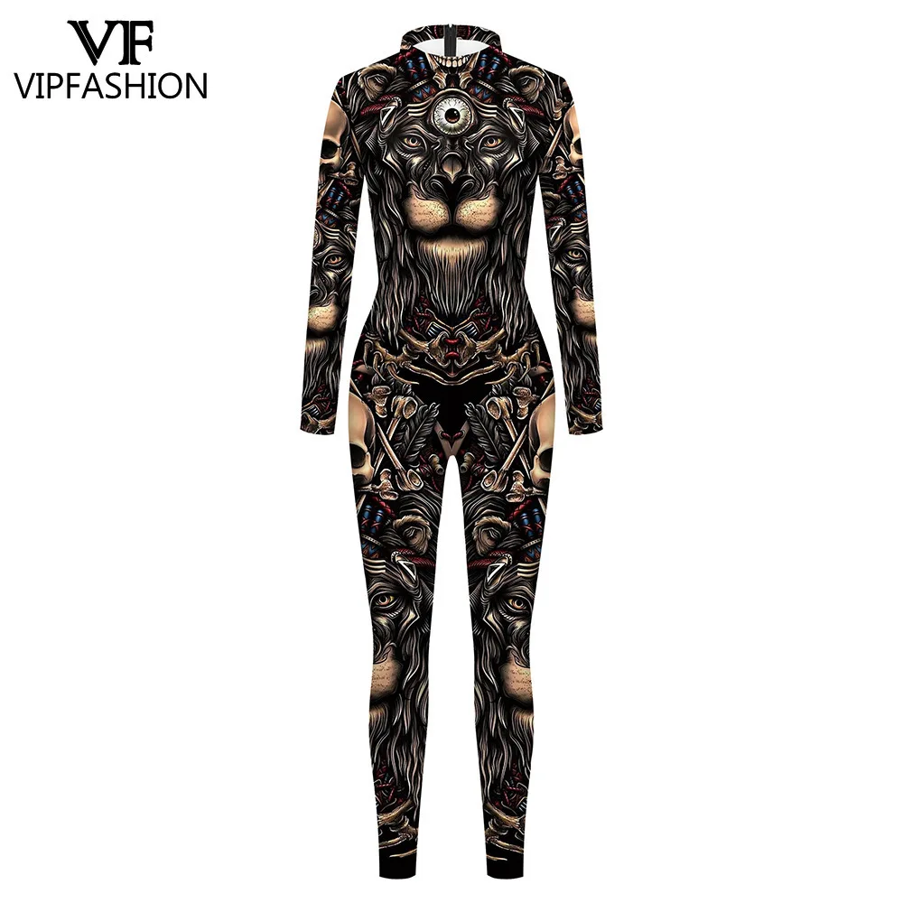 VIP FASHION Tattoo Lion Skull Halloween Costume Long Sleeve Cosplay Jumpsuit Festival Party Catsuit Woman Man Zentai Show Outfit
VIP FASHION Tattoo Lion Skull Halloween Costume Long Sleeve Cosplay Jumpsuit Festival Party Catsuit Woman Man Zentai Show Outfit