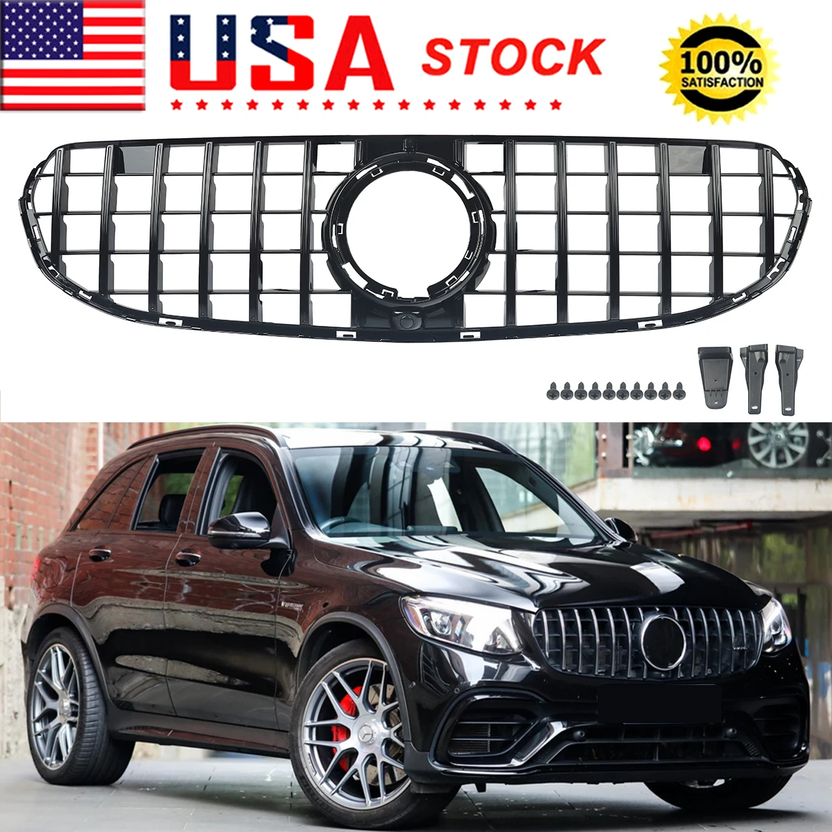 GT R Front Racing Grille Gloss Black Fit For Mercedes Benz X253 GLC300 2020-2023
GT R Front Racing Grille Gloss Black Fit For Mercedes Benz X253 GLC300 2020-2023
