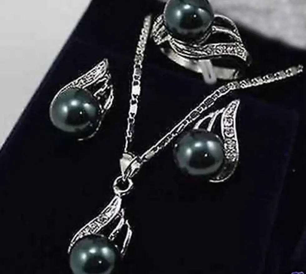 Fashion jewelry Jewelry Black Pearl Bow Pendant Necklace Earring Set AAA style 100% Natural Noble Fine jewe
Fashion jewelry Jewelry Black Pearl Bow Pendant Necklace Earring Set AAA style 100% Natural Noble Fine jewe
