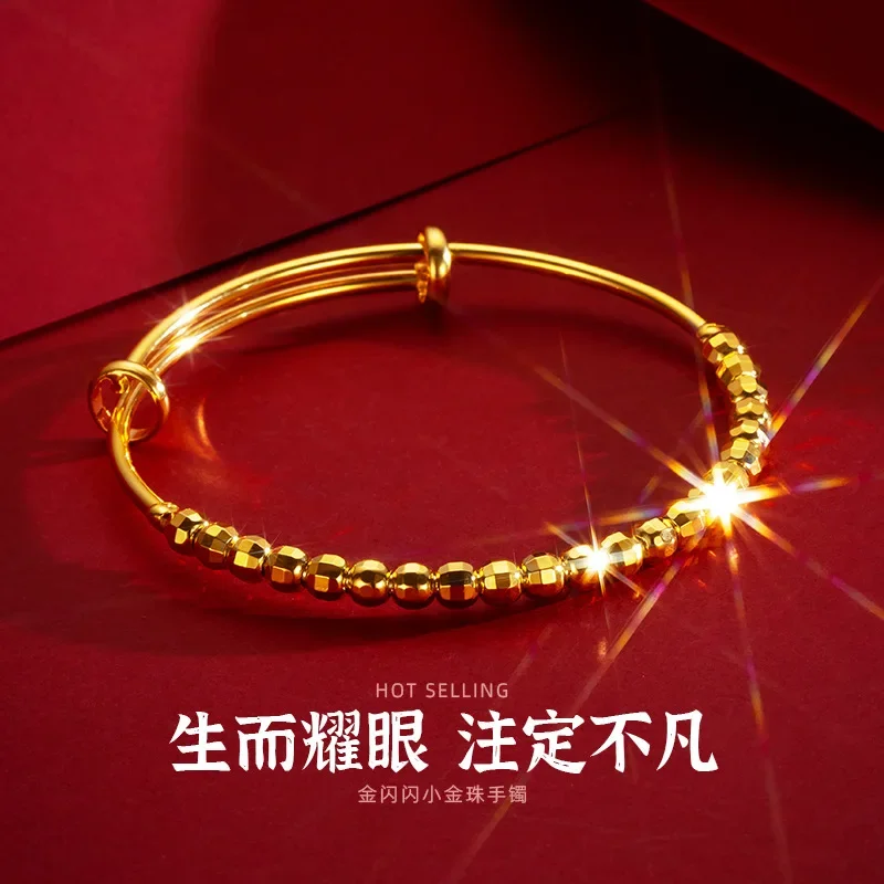 9999 24K Real Gold Beaded Push-pull Bracelet Net Red Broken Gold Bracelet Small Square Bundy Bead Bracelet
9999 24K Real Gold Beaded Push-pull Bracelet Net Red Broken Gold Bracelet Small Square Bundy Bead Bracelet