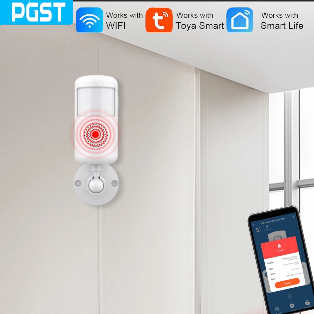 Taya Smart Home PIR Motion Sensor, Human Infrared Detector Alarm, Security, Smart Life, WIFI Connection, APP Viewing, Collaborat
Taya Smart Home PIR Motion Sensor, Human Infrared Detector Alarm, Security, Smart Life, WIFI Connection, APP Viewing, Collaborat