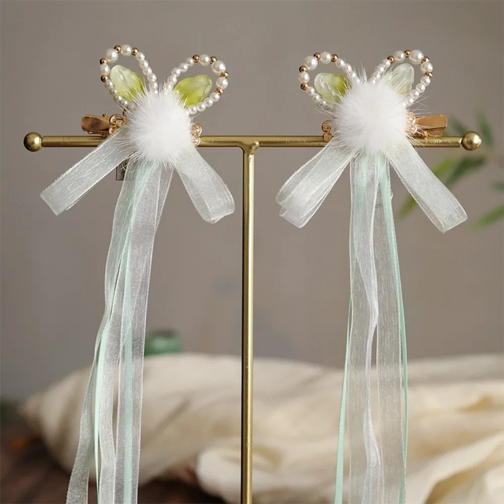1 Pair Pair Pack Hanfu Hairwear Plush Fur Long Ribbon Bunny Hair Clips Retro Style Floral Bead Chinese Hairpins Mid-Autumn
1 Pair Pair Pack Hanfu Hairwear Plush Fur Long Ribbon Bunny Hair Clips Retro Style Floral Bead Chinese Hairpins Mid-Autumn