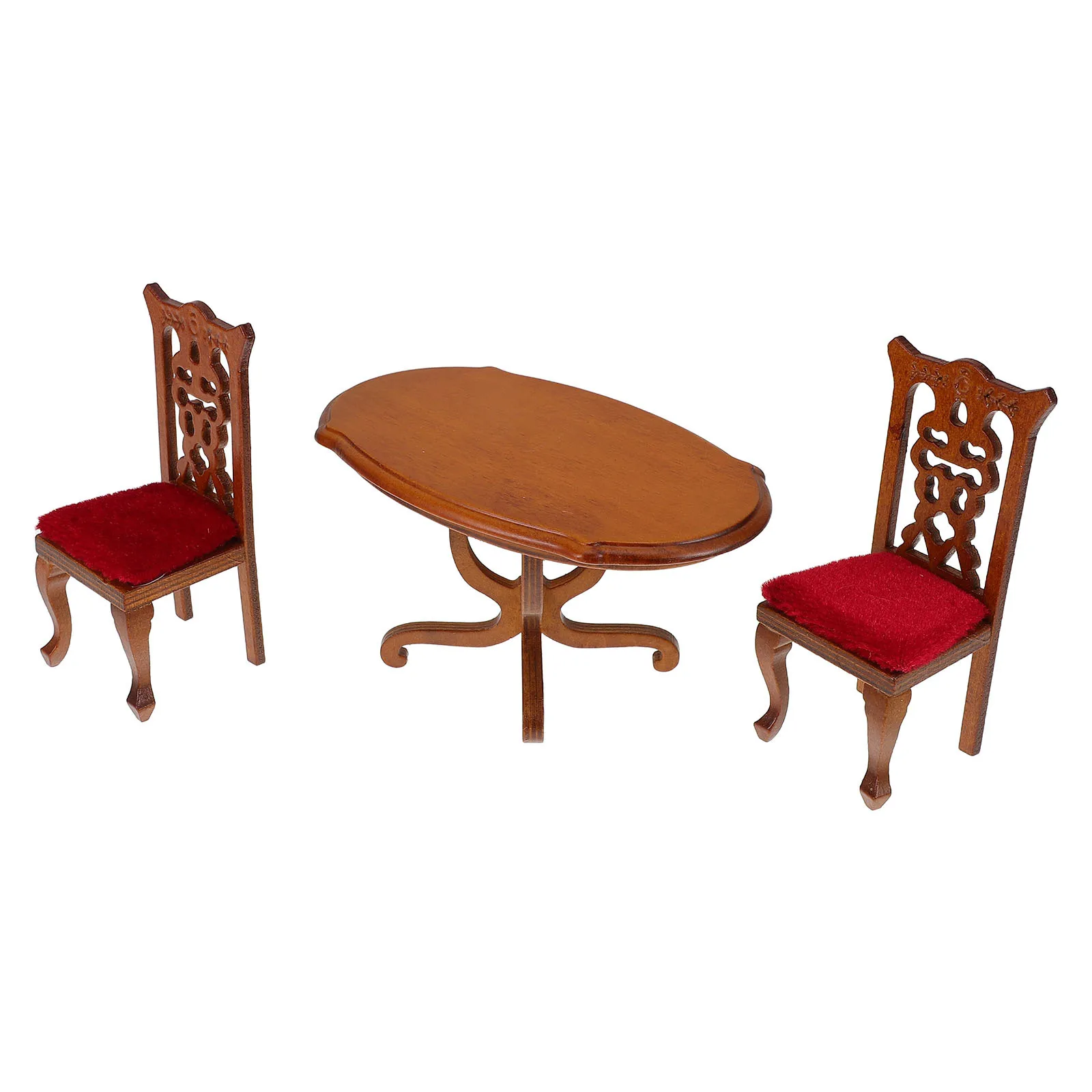 1Set Mini Furniture Mini Oval Wood Dining Table High Back Chairs 1:12 Scale Dollhouse Kitchen Room Accessories
1Set Mini Furniture Mini Oval Wood Dining Table High Back Chairs 1:12 Scale Dollhouse Kitchen Room Accessories