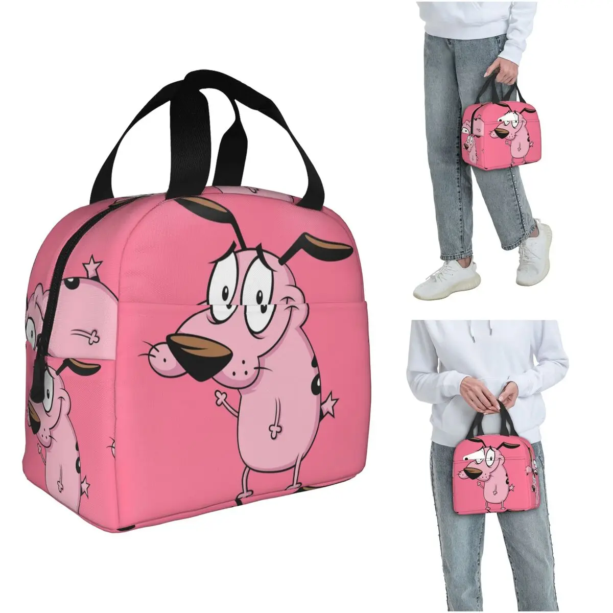 Cowardly Dog C-Courage Cartoon Insulated Lunch Bag for Women Children Portable Food Boxes Thermal Lunch Box Tote
Cowardly Dog C-Courage Cartoon Insulated Lunch Bag for Women Children Portable Food Boxes Thermal Lunch Box Tote