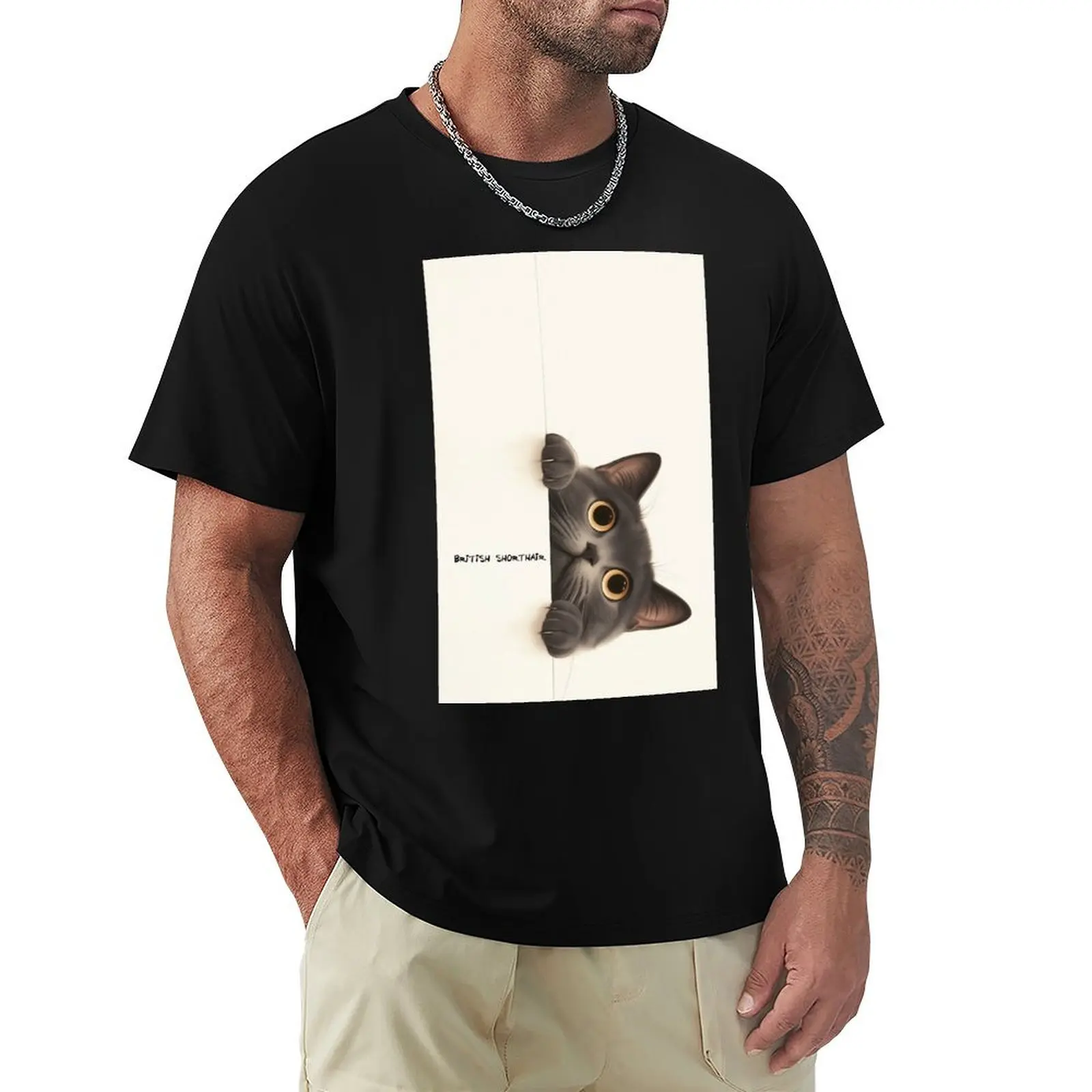 Peekaboo British Shorthair Cat T-Shirt Utility Casual Work T-Shirt
Peekaboo British Shorthair Cat T-Shirt Utility Casual Work T-Shirt