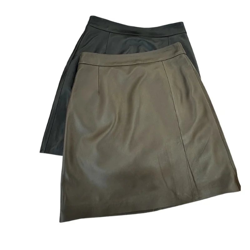 24 Simple Lambskin A- line Skirt a-Line Leather Soft Skirt High-Quality Real Leather Skirt Winter Leather Skirt short skirts
24 Simple Lambskin A- line Skirt a-Line Leather Soft Skirt High-Quality Real Leather Skirt Winter Leather Skirt short skirts