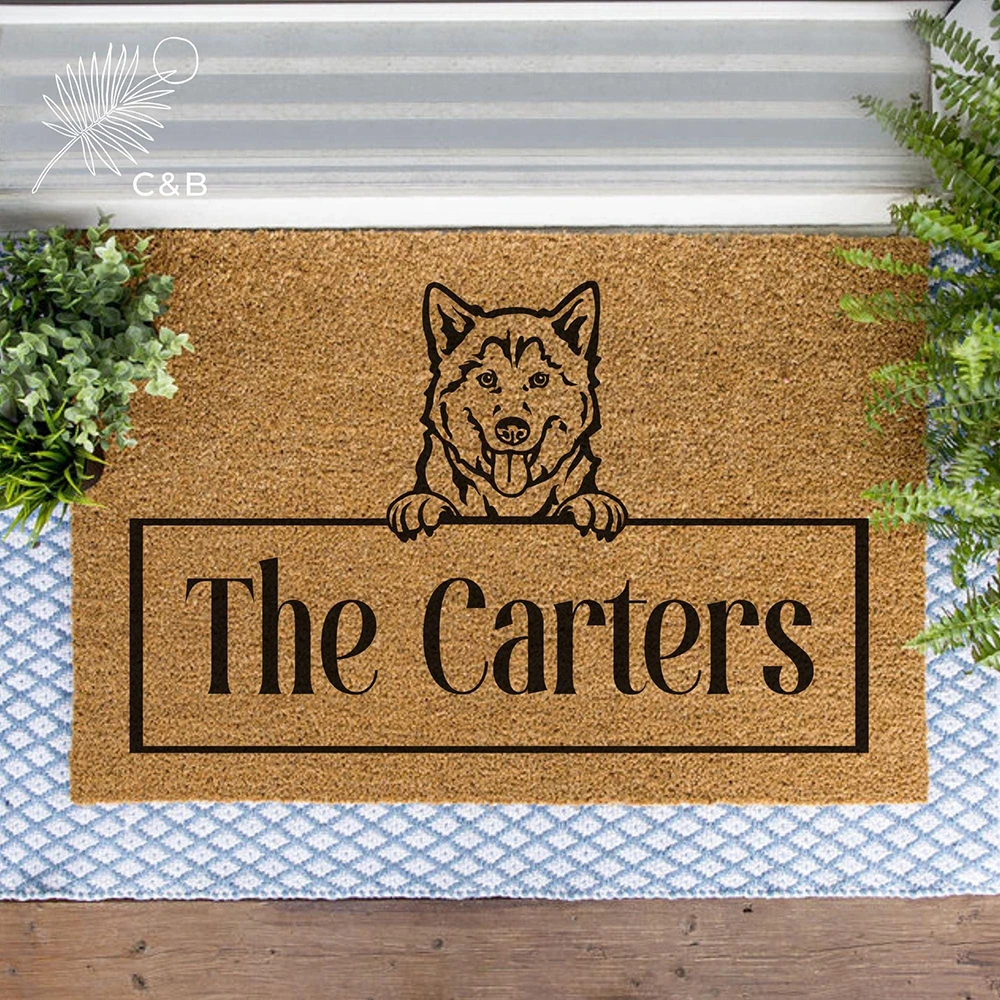 Personalized Dog Cat Doormat Custom Family Name Single Print Natural Coir Non Slip Heavy Duty Low Shedding Farmhouse Door Mat
Personalized Dog Cat Doormat Custom Family Name Single Print Natural Coir Non Slip Heavy Duty Low Shedding Farmhouse Door Mat
