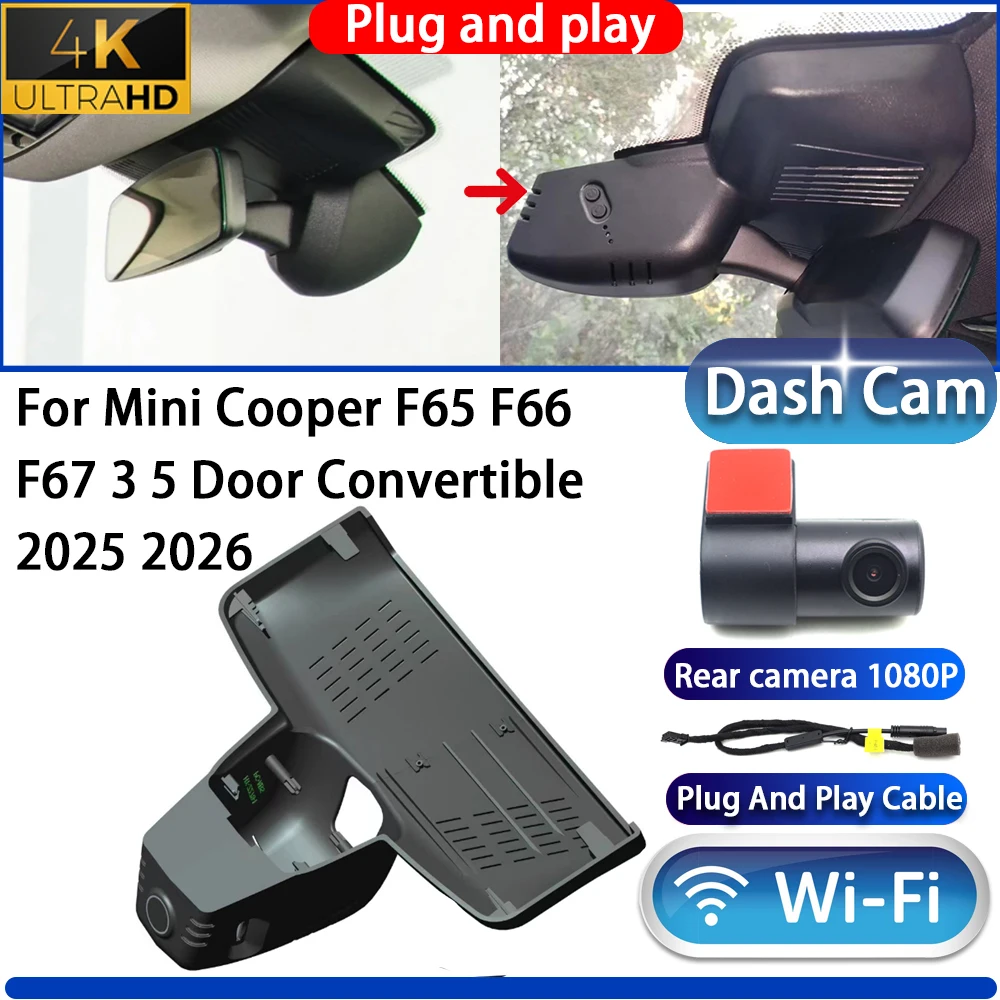 For Mini Cooper F65 F66 F67 3 5 Door Convertible 2025 2026 Dash Cam Camera DVR 4K Night Vision Wifi Plug And Play Video Recorder
For Mini Cooper F65 F66 F67 3 5 Door Convertible 2025 2026 Dash Cam Camera DVR 4K Night Vision Wifi Plug And Play Video Recorder