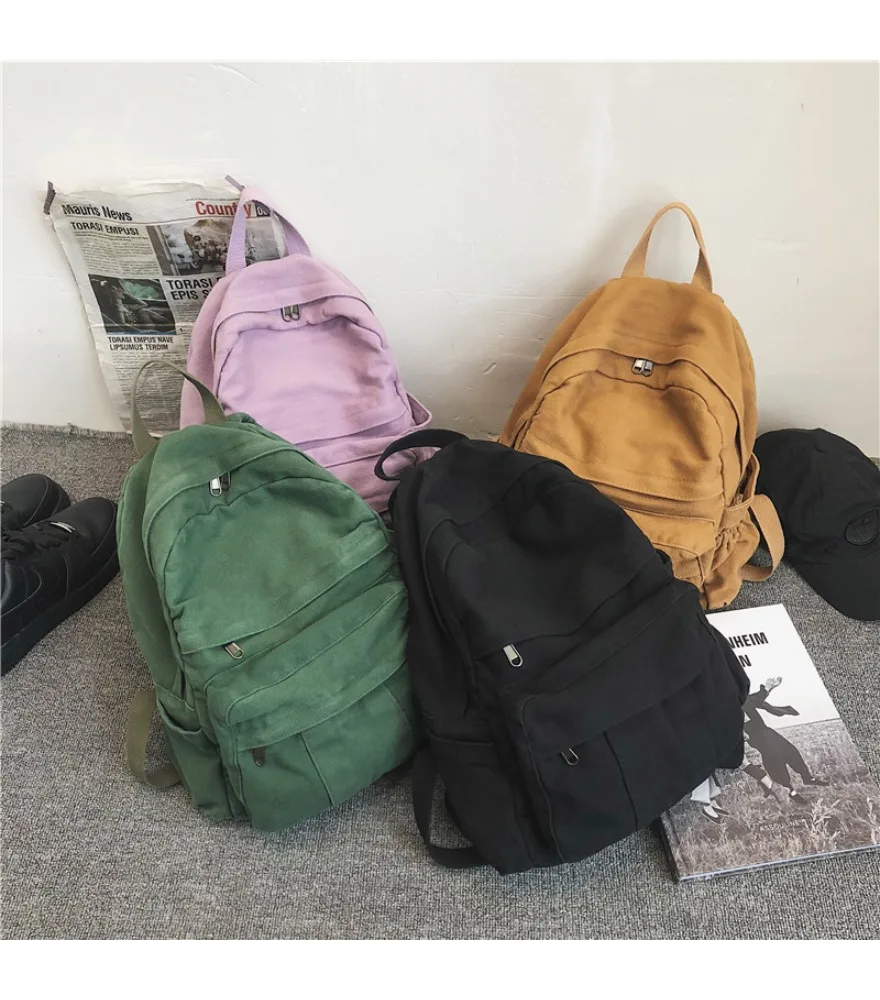 Backpack Women's Retro Large Capacity Simple High School Student School Bag Women's Fashion Trend Campus Canvas Backpack
Backpack Women's Retro Large Capacity Simple High School Student School Bag Women's Fashion Trend Campus Canvas Backpack