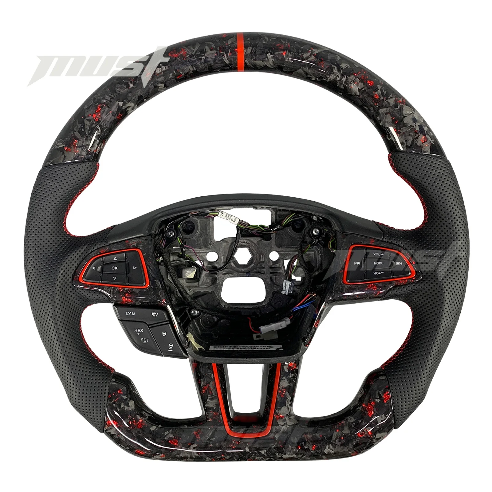 Для Ford Focus MK3 ST RS хэтчбек 2015-2018: Кастомный красный руль из кованого карбона с перфорированной кожаной вставкой
Для Ford Focus MK3 ST RS хэтчбек 2015-2018: Кастомный красный руль из кованого карбона с перфорированной кожаной вставкой