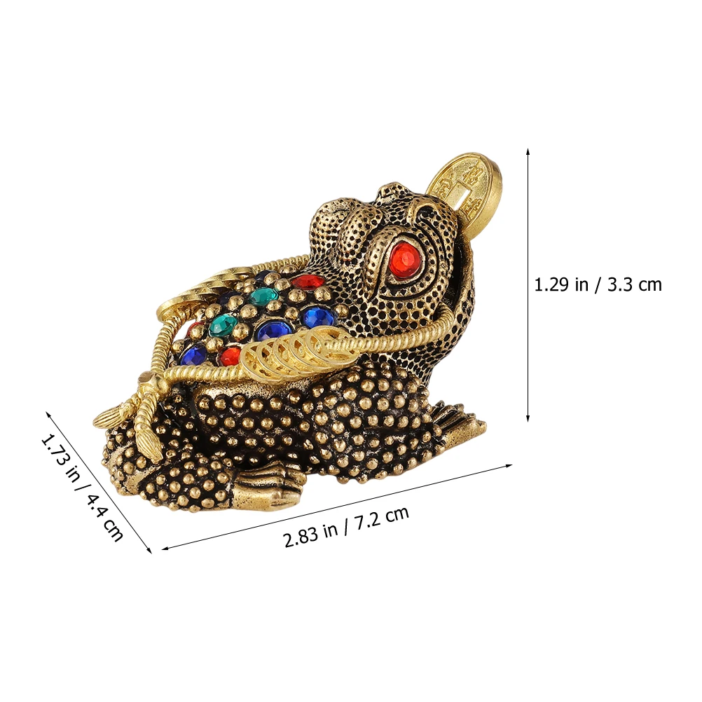 Golden Toad Ornament Copper Fengshui Statue 9cmx5 3cmx4cm Desk Decor Unique Ancient Office Adornment
Golden Toad Ornament Copper Fengshui Statue 9cmx5 3cmx4cm Desk Decor Unique Ancient Office Adornment