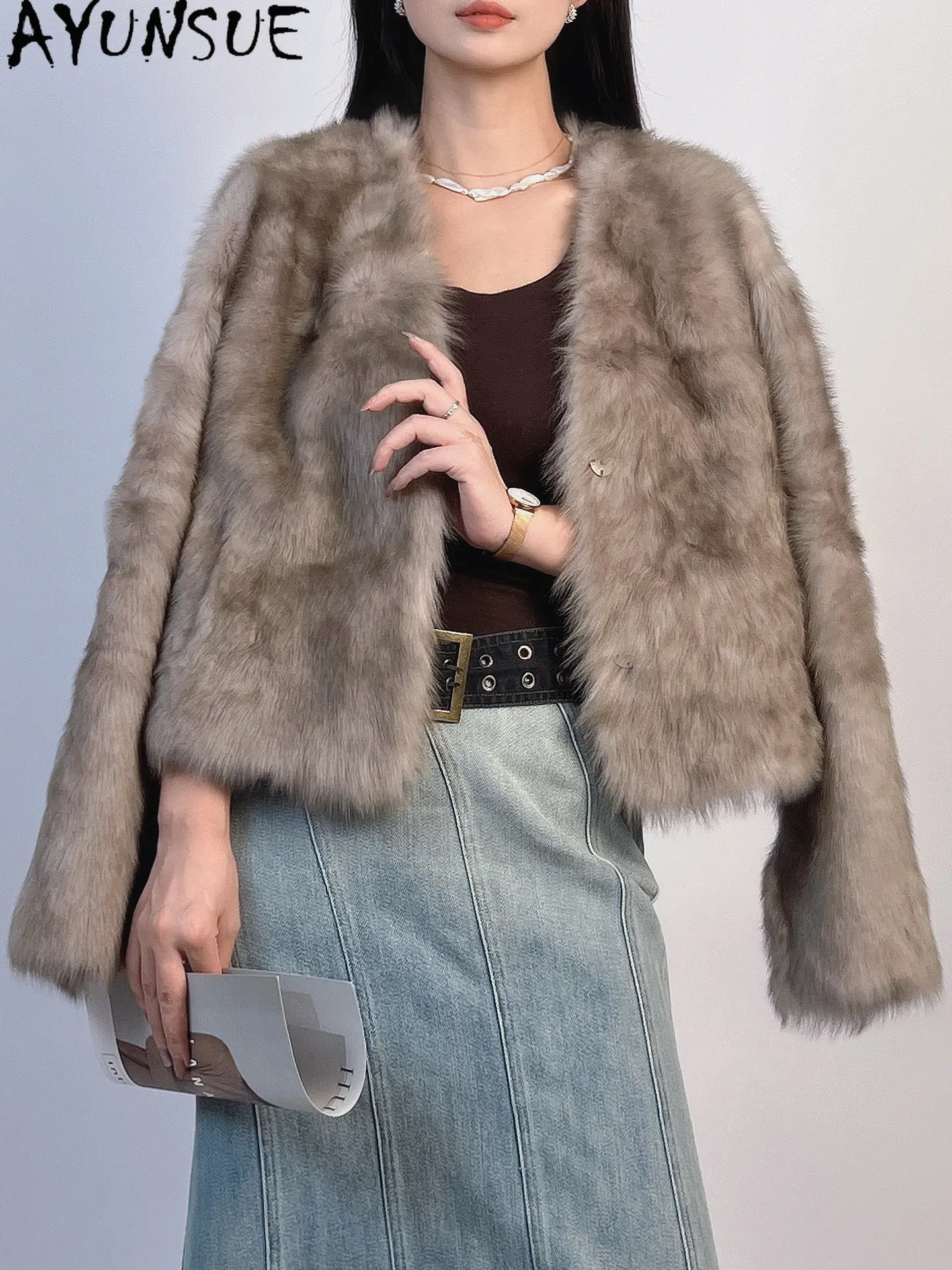 AYUNSUE Natural Sheepskin Fur Coat Women Real Leather Jacket Woman Warm Winter Clothes Fashion Short Style 2026 Пальто Женское
AYUNSUE Natural Sheepskin Fur Coat Women Real Leather Jacket Woman Warm Winter Clothes Fashion Short Style 2026 Пальто Женское