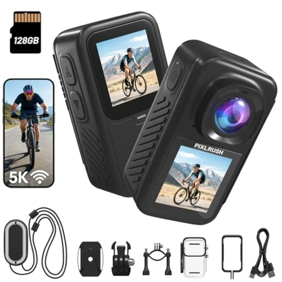 4K Dual-Screen Mini Body Camera for cycling, travel, vlog 64MP POV action camera with 130 wide angle, 30M waterproof, EIS, magn
4K Dual-Screen Mini Body Camera for cycling, travel, vlog 64MP POV action camera with 130 wide angle, 30M waterproof, EIS, magn