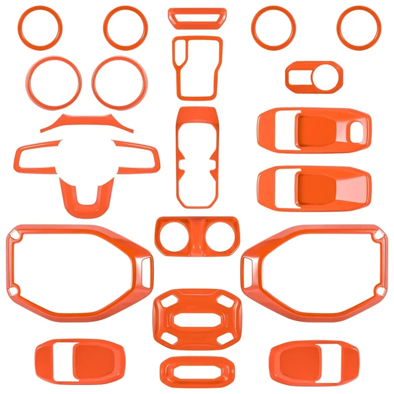 23PCS Full Interior Decoration Trim Kit for Jeep Wrangler JL Gladiator JT 2018-2023 Accessories (Orange)
23PCS Full Interior Decoration Trim Kit for Jeep Wrangler JL Gladiator JT 2018-2023 Accessories (Orange)