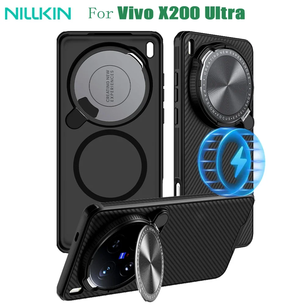 For Vivo X200 Ultra MagSafe Case NILLKIN CamShield Prop Magnetic Wireless Charging Phone Holder Camera Cover For Vivo X200 Ultra
For Vivo X200 Ultra MagSafe Case NILLKIN CamShield Prop Magnetic Wireless Charging Phone Holder Camera Cover For Vivo X200 Ultra